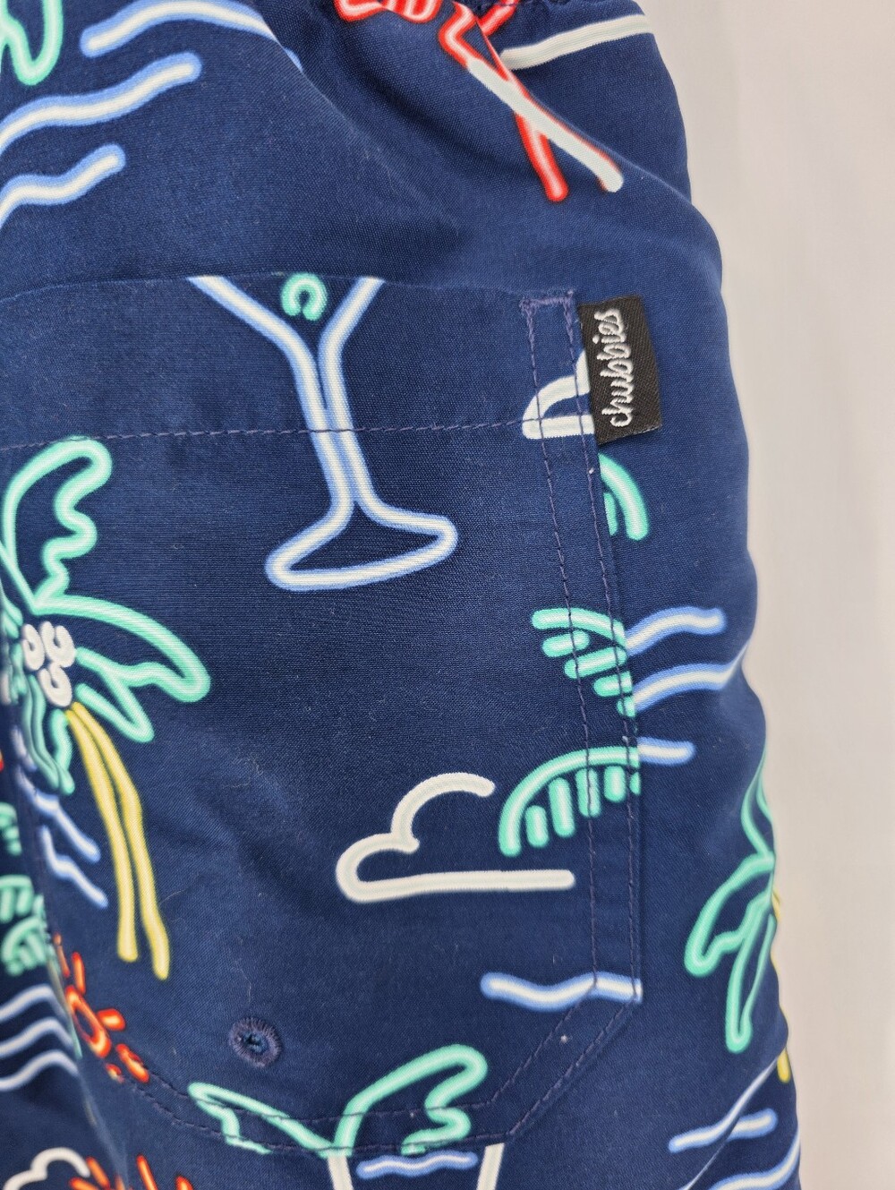 Chubbies Men's XXL Swim Trunks Neon Flamingo Palm Tree Cocktail Print 5.5" - Picture 5 of 10